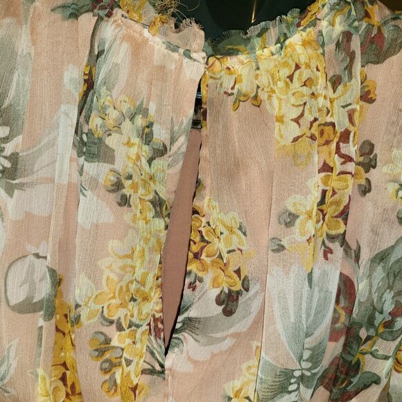 Anthropologie Amaranth Puff-Sleeved Mini Dress Not So Serious NWT Size XS - Picture 2 of 4